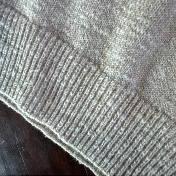 Jason Wu Mens Small Beige Sweater Short Sleeve Lightweight Quarter Zip Polo NWT - Picture 6 of 6